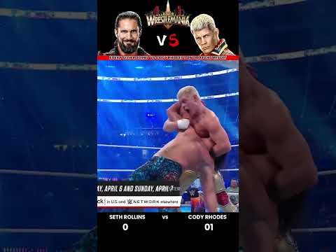 Every Seth Rollins vs Cody Rhodes 1 on 1 Match Result Edit 💥 #wwe