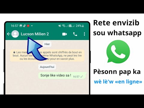kòman pou fè Moun pa ka wè lè'w «en ligne» ak dènye «dat» ou te konekte sou whatsapp lan