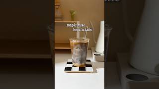 maple miso hojicha latte recipe 🍁☕️🤎