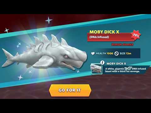 MOBY DICK X UNLOCKED AND KILL ALL SHARK - BIG SHARK | Hungry Shark Evolution