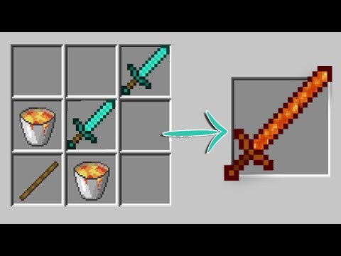 GİZLİ BİLİNMEYEN LAV UZUN KILIÇ NASIL YAPILIR? - Minecraft