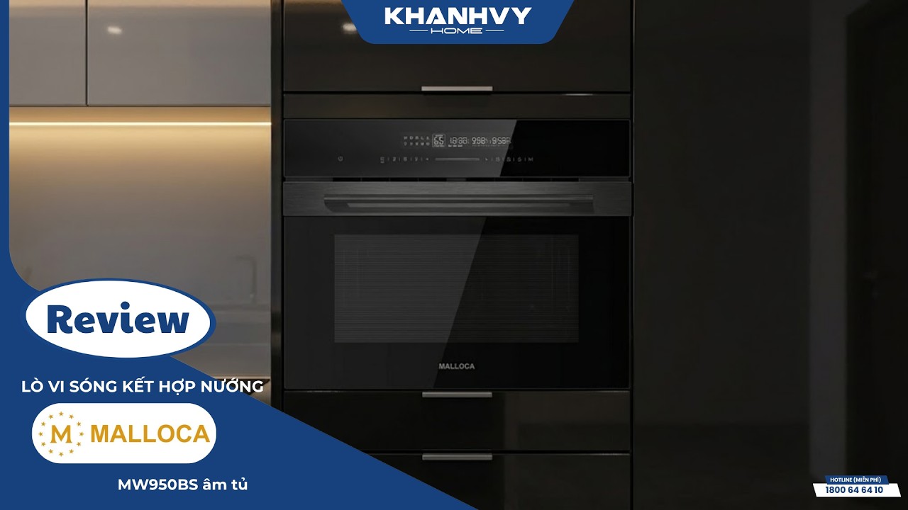 Lò vi sóng kết hợp nướng Malloca MW950BS âm tủ