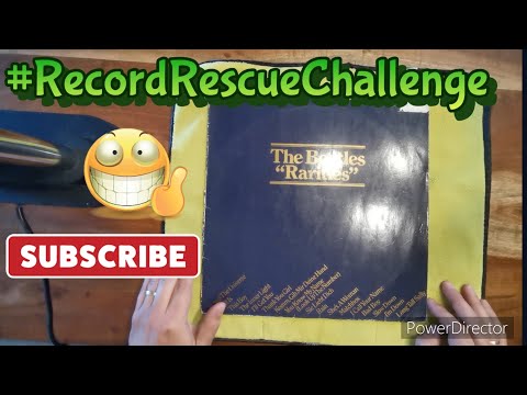 Beatles Rarities LP Coverrestaurauration und Plattenreinigung #RecordRescueChallenge