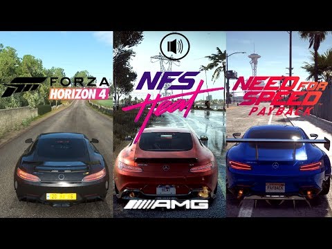 Forza Horizon 4 vs. NFS HEAT vs. NFS PAYBACK | Mercedes AMG GT Sound Comparison (side by side)