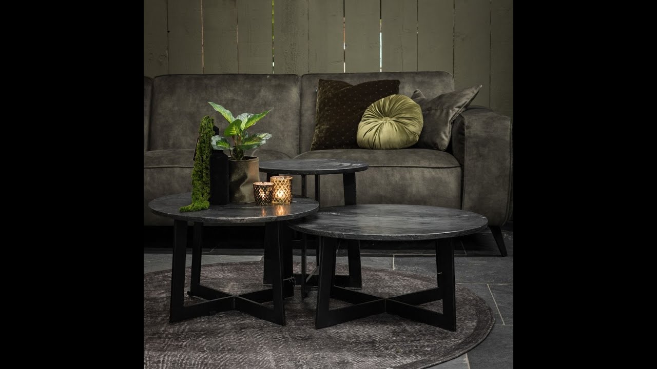 DKW Woonvision | Salontafel marmer set van 3