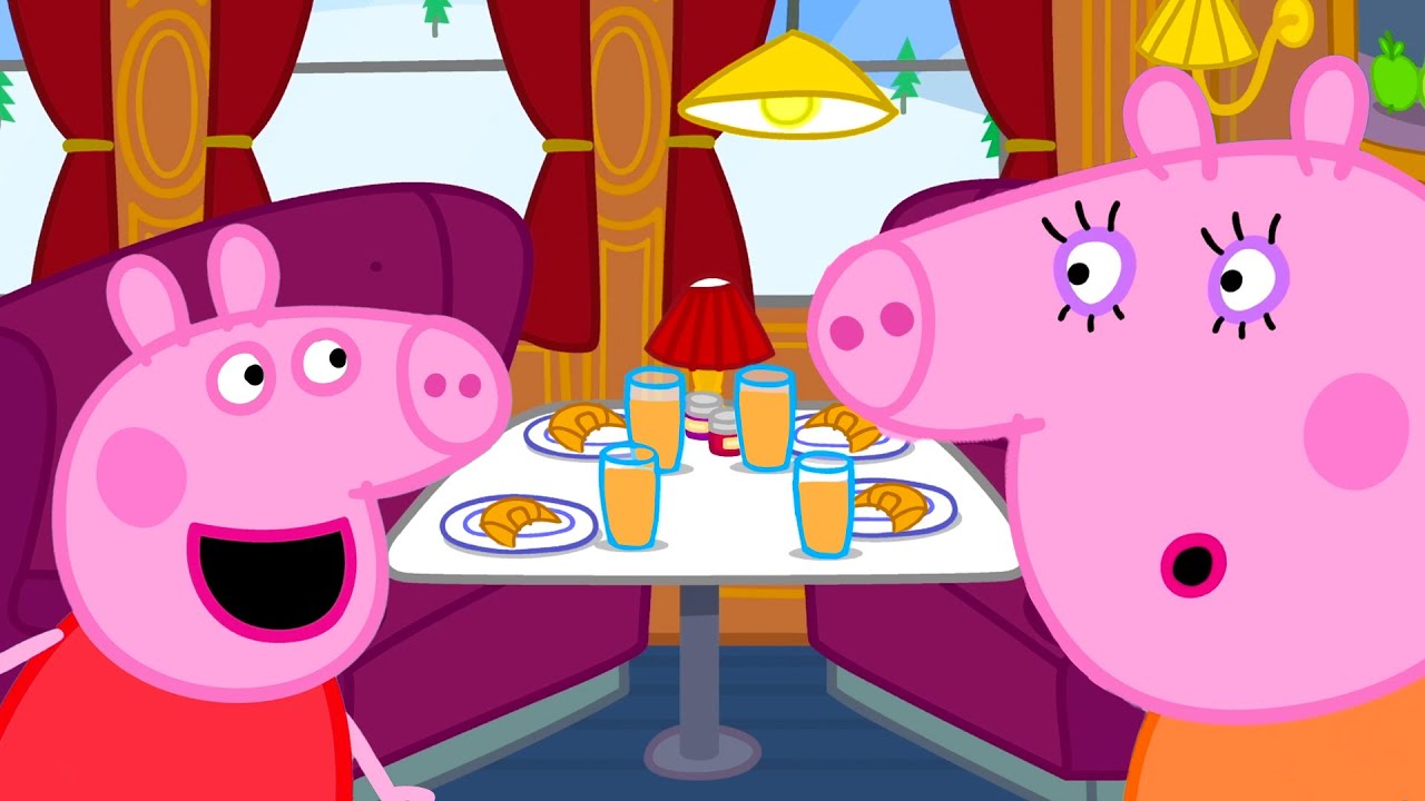Café da manhã em um trem! 🚂 Peppa Pig Portuguese Brazil Episódios completos 🐽 Desenhos Animados