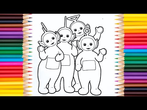 Teletubbies drawing, painting & Coloring for kids and toddlers - drawing for kids