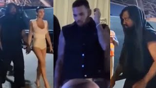 Kanye West & wife Bianca walking hand in hand to Chris Brown’s event in Dubai| new VIDEO
