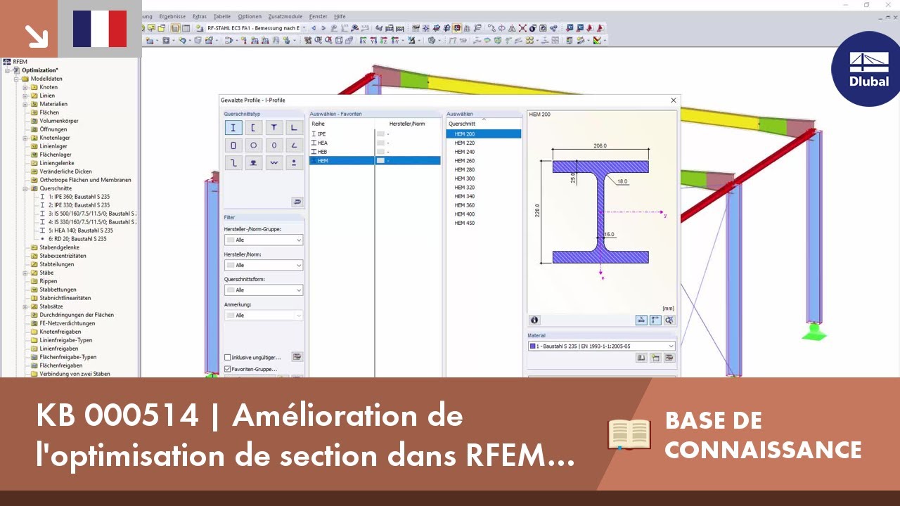 KB 000514 | Amélioration de l'optimisation de section dans RFEM 5 et RSTAB 8