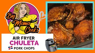 Air Fryer CHULETA | Air Fryer Dominican Style Pork Chops *ENGLISH Vide