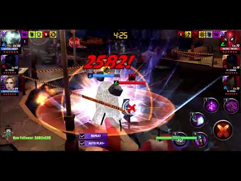 Marvel Future Fight - Mysterio Timeline (AutoPlay) VS level 70s