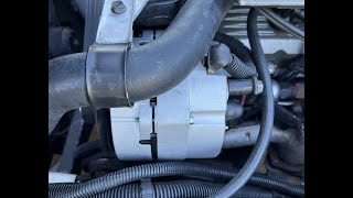 Replacing an alternator on 84 C4 Corvette Crossfire engine.