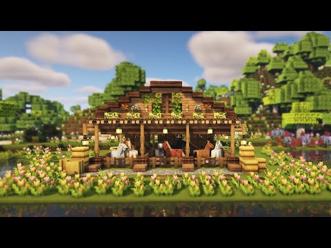 Minecraft: Aesthetic Horse Stable Tutorial / Mizuno's 16 Craft Resource Pack