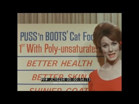 1960s PUSS'N BOOTS CAT FOOD  PROMO FILM FOR VETERINARY DISTRIBUTORS W/ PUSSYCATS   JC10234