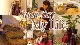 First Snow , Weekly Grocery, Baking, Sunday Spec Lunch , Indoor Plant Care - Weekend in my Life