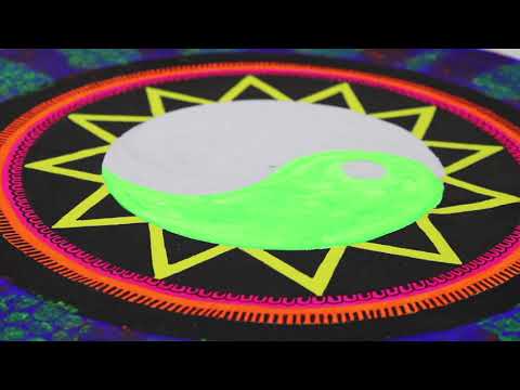 DiY Neon Painting|Acrylic colours|Neon acrylics| yin yang