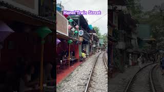 Hanoi Train Street stroll - @HeyDien #hanoi #vietnam #travel #train #tourist #shorts