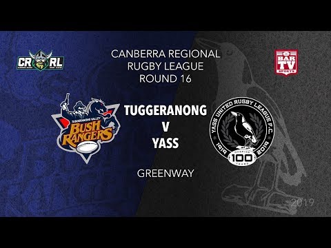 2019 Canberra Region Rugby League Round 16 - Tuggeranong Bushrangers v Yass Magpies