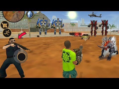 Vegas Crime Simulator (Vegas Hero Fight Robot Car) Police Man Shoot Vegas Hero - Android Gameplay HD