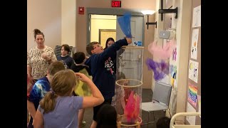 Homemade Wind Tunnel demonstration at the Curiosity Kids STEAM Club meeting