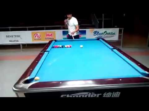 pool trick shots skill myanmar boy player