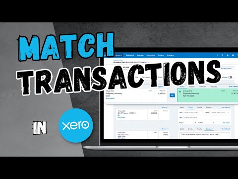 Match transactions in Xero's bank reconciliation