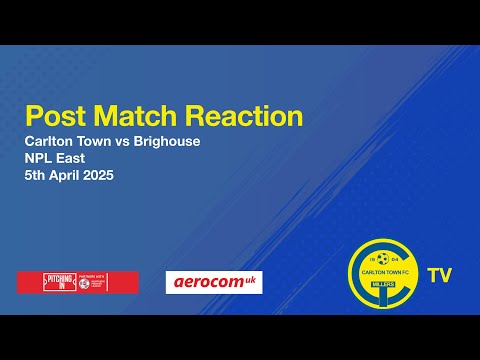 Brighouse Post Match Reaction Tommy Brookbanks