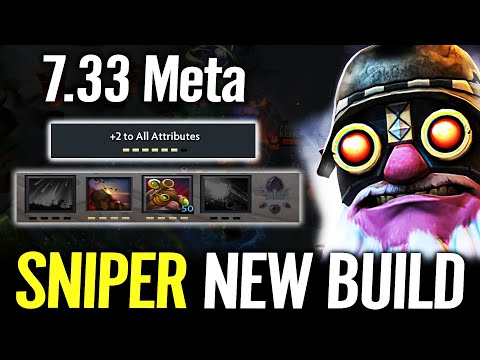 Right Click ONLY Sniper 7.33 Build Make Dota 2 Broken