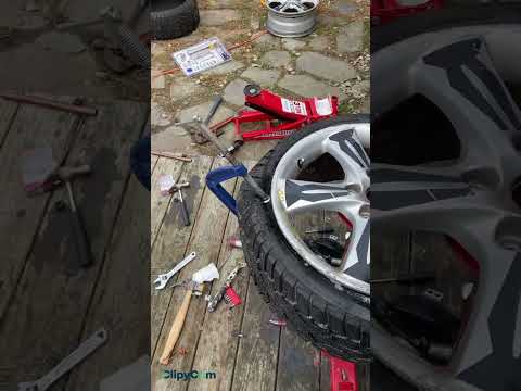 Low profile tire mounting trick
