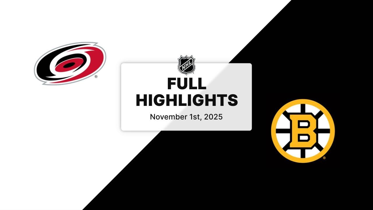 NHL Highlights | Hurricanes vs. Bruins | November 01, 2025