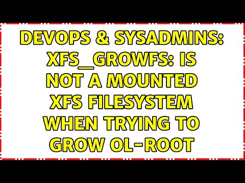 DevOps & SysAdmins: xfs_growfs: is not a mounted xfs filesystem when trying to grow ol-root