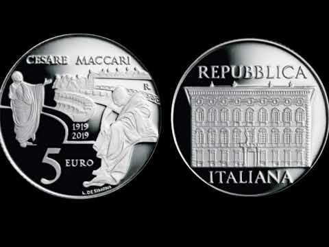 5 euro coin 2019 Italy Cesare Maccari