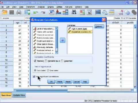 Pearson Correlation - SPSS