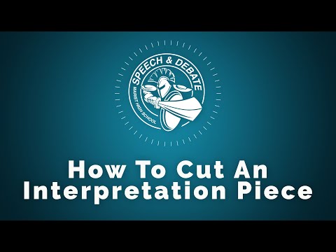 How to do a Speech Cutting For Interpretation Events