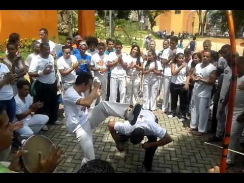 CONTRAMESTRE GAGUINHO E.B.C JOGANDO NA RODA DO ART BARSIL  MESTRE FALCÃO  20 12 2015