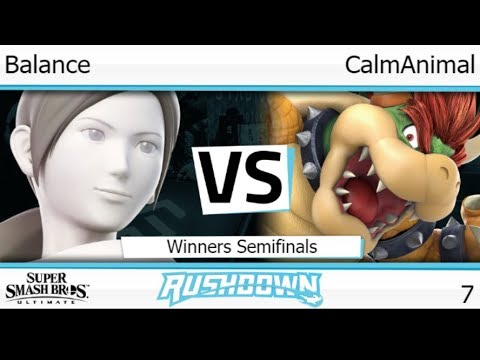 Rushdown 7 - Balance (Wii Fit) vs CalmAnimal (Bowser) Winners Semifinals - SSBU