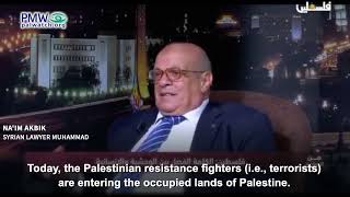 Syrian lawyer justifying Palestinian terror in Israel