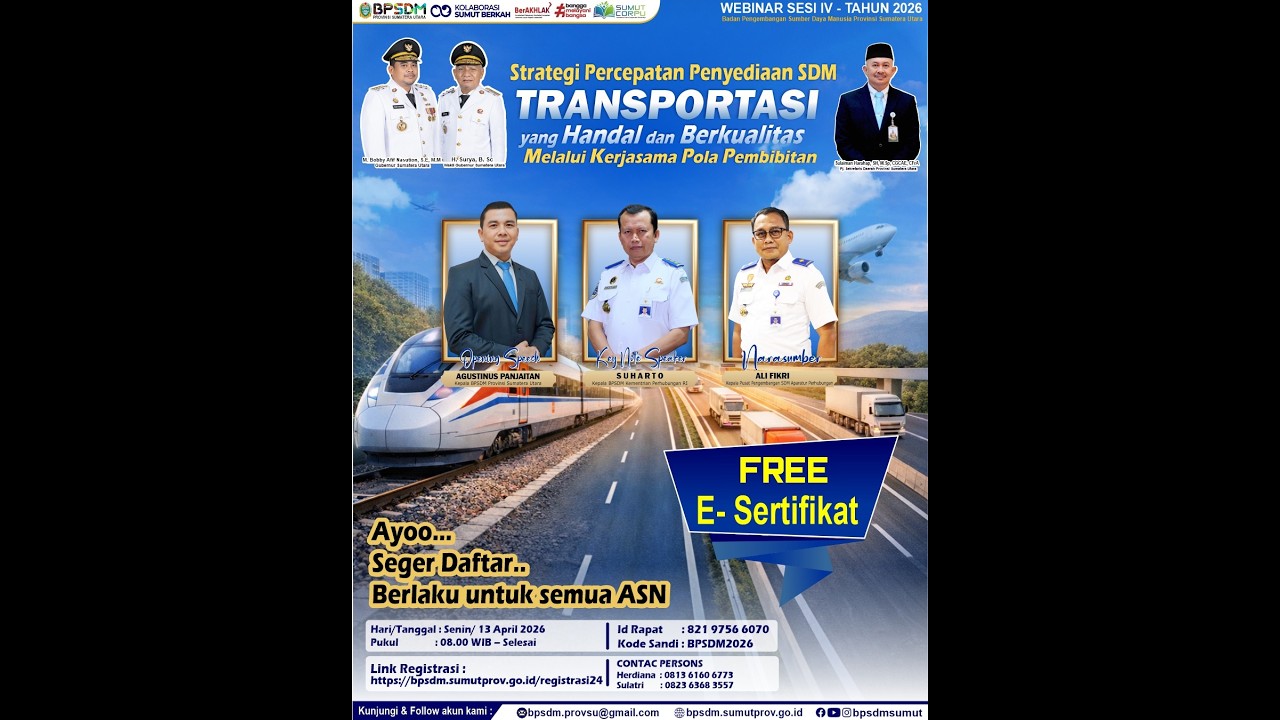 WEBINAR IV : Strategi Penyediaan SDM yang Handal dan Berkualitas Melalui Kerjasama Pola Pembibitan