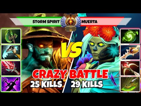 STORM SPIRIT (Mid) vs MUERTA (Carry) - Epic Battle Of Immortal Rank Dota 2 Players - Z Dota 2
