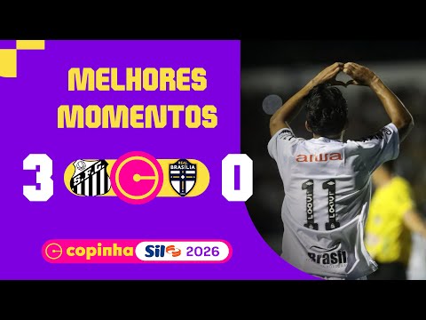 Gols e lances de Santos x Real Brasília