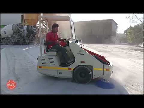 "Powerful Nido Diesel Ride-On Sweeper Tackles Heavy Cement Dust at RMC Plant | Efficient Cleaning"
