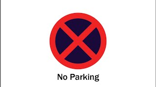How to Design a NO STOPPING Sign in AI | How to make NO STOPPING Sign | How to make traffic sign