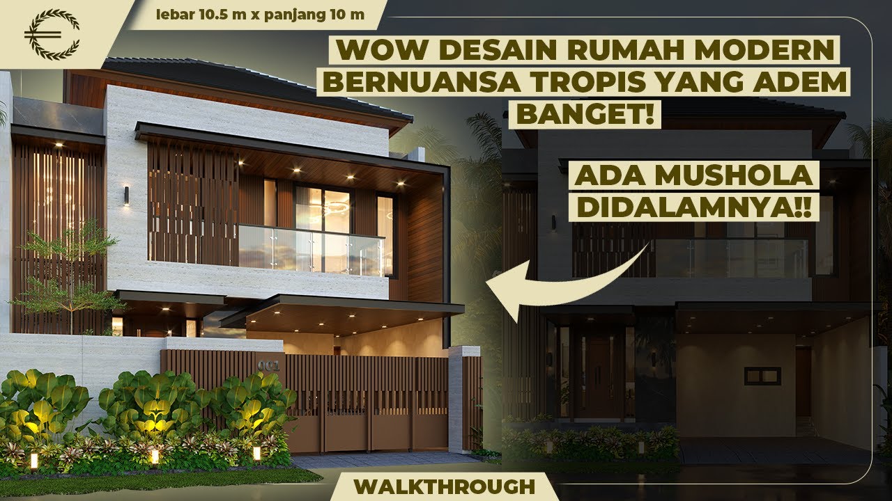 Video 3D Desain Rumah Modern 2 Lantai Ibu Ida - Jakarta