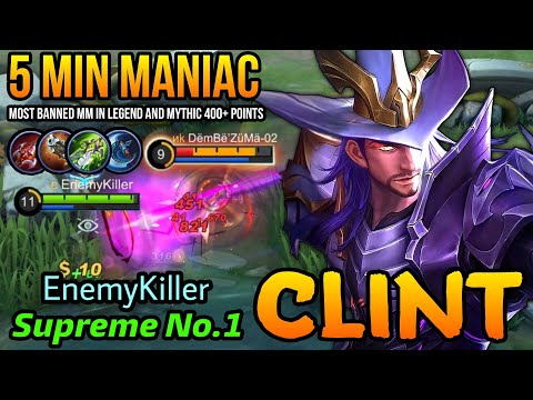 Broken on this META? Clint Most Banned MM in Legend & Mythic Rank - Supreme No.1 Clint EnemyKiller
