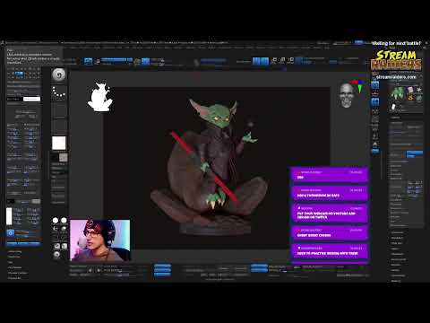 Texturing for Toys (Darth Grogu - Zbrush 2021.5)