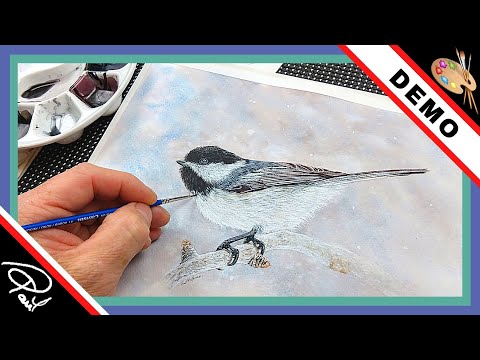 How to Paint Birds (Watercolor Chickadee)