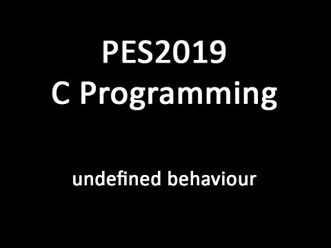 C Programming - undefined behavior