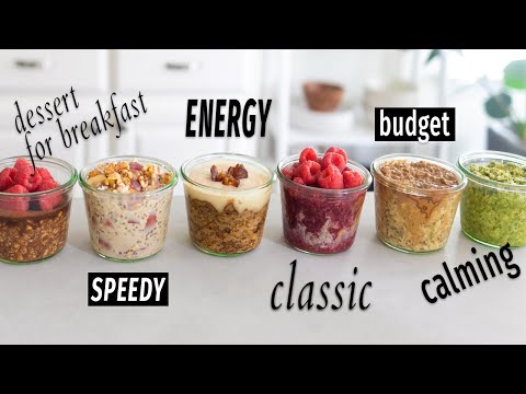 OVERNIGHT OATS - the 6 BEST types for easy healthy breakfasts