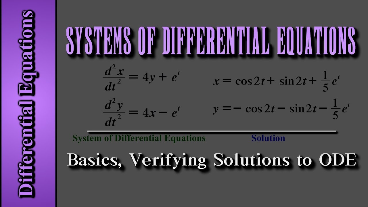 Differential Equations: Systems of Differential Equations | Basics, Verifying Solutions to ODE