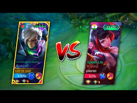 Gusion Meet SUPREME Karina In Rank!! Who will Win?!! - Mobile Legends